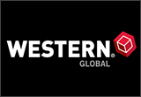 Western Global Logo In Black And White Color
